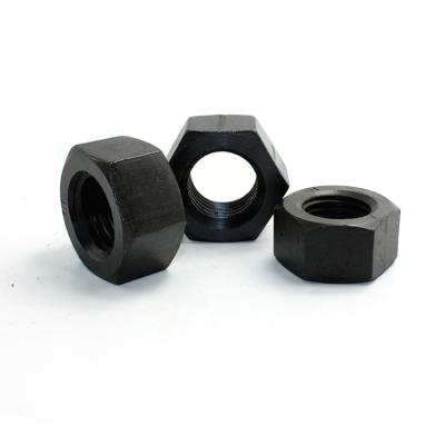 China Factory direct sale carbon steel mining hex nuts black 934 din nut for sale