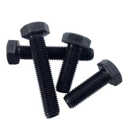 China Fine DIN960 8.8 Thread 10.9 12.9 Hex Head Hex Head Cap Screws BLACK MS AUTOMOBILE HEX HEAD BOLT for sale