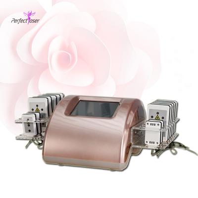 China Anti-Puffiness 6 in 1 Cavitation Lipolaser 14 Pads Slimming Machine 14 Plate Lipo Laser Slimming Machine for sale