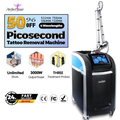 China Powerful Q-Switch Korea Pico Dye Removal Q-Switched ND Yag Picosecond Laser Tattoo Removal Machine Q-Switched Factory Price for sale