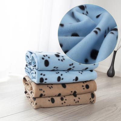 China Coperta Cane Dog Cat Puppy Blankets Breathable Flannel Fleece Pet Sleep Mat Pad Bed Cover with Paw Print Soft Warm Blankets for Animals for sale