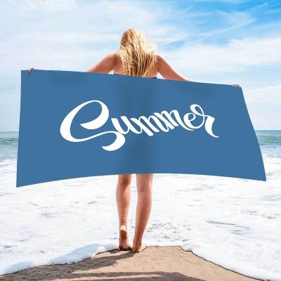 China Logo Cheap Wholesale Beach Towel Customized QUICK DRY Oversized Toallas De Playa Personajes 90*160cm for sale