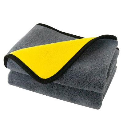 China Thick Plush Microfiber Car Wash QUICK DRY Cleaner Drying Super Soft Fee Coral Fleece Car Wash Cloth Microfiber Towel Fiber for sale