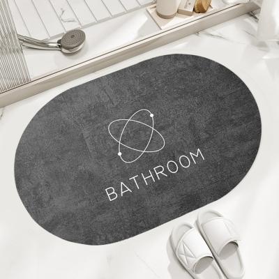 China Customized Viable Quick Dry Toilet Mat Bathroom Toilet Floor Mat Diatomaceous Earth Anti-Slip Mat for sale