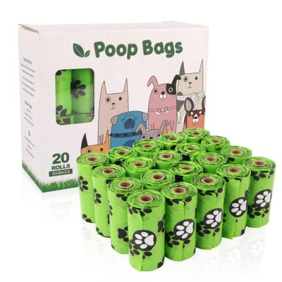 China Small Animals Amazon Hot Sale Plastic Pet Waste Bag Dog Paw EPI Dog Poop Bags for sale