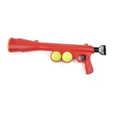 China Safe Interactive Dog Toy Pet Dog Toy Gun Automatic Stocked Ball Launcher for sale