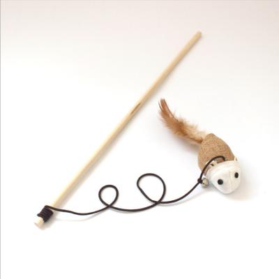 China Eco-Friendly Cat Feather Toy Cat Toy Canvas Material Funny Sticks for sale