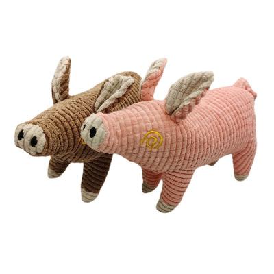 China Playing Dog Toys Hot Selling Pig Train Pet Toys Plush Stuffed Dog Chew Toys Pet Squeaky Toy for sale