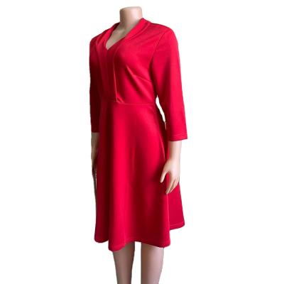 China 2022 Summer Breathable Ladies Shop Red Elegant Stayfree Clothing Mother Of The Bride Dress Cocktail Casual Outfits for sale