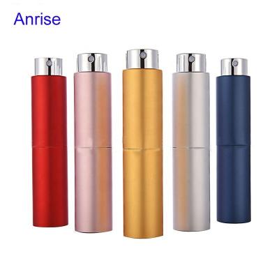 China Travel 8ml 10ml 15ml 20ml Cosmetic Glass Vials Twist Up Spray Bottle Refillable Aluminum Perfume Atomizer Bottle for sale