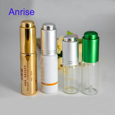 China 20ml Personal Care Custom Printing Press Spray Essential Oil Bottles Diffuser Press Dropper Bottle Hot Stamping Pipette With Colorful Lids for sale