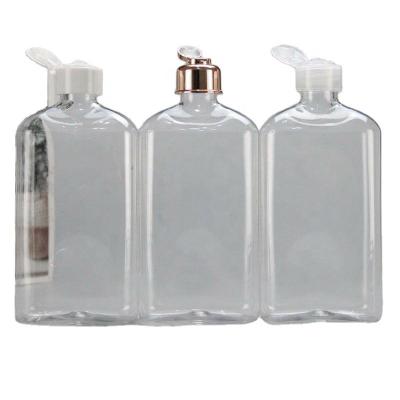 China 500ml Cosmetic Square Shaped Plastic PET Bottle Packaging 0.5L Shampoo Shower Gel Bottle Lotion Hand Sanitizer Bottle for sale