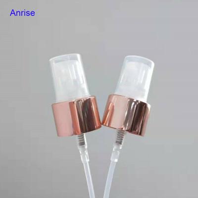 China Wholesale Child Safe 18mm 20mm 24mm 28mm 410 Rose Gold Matte Gold Aluminum Mist Sprayer Fine Atomizer For Perfume Oil for sale