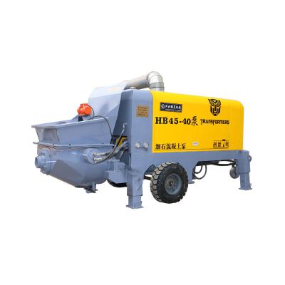 China Garment Shops 30m3 Mini Concrete Trailer Pump With 10m Steel Pipe for sale