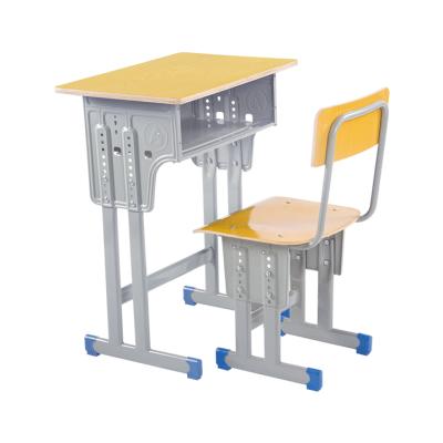 China School Sets School Furniture Wholesale Height Adjustable Wooden Student Desk Chair for sale