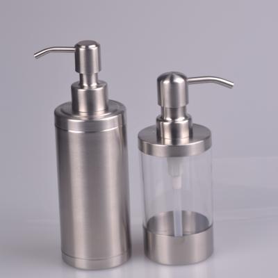 China Modern Eco-friendly Plastic Bottles OK-B22 Manual Soap Dispenser Hand Liquid Soap Dispenser 350ml On Desk for sale