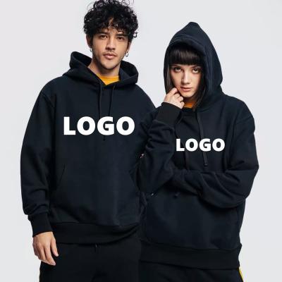 China 2021 Anti-Wrinkle S-3xl Cotton Solid Color High Quality 100% Blank Thick Blank Hoodie Embossed Logo Men Custom Unisex Hoodie for sale