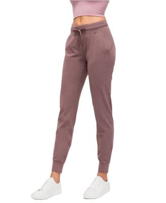 China Customized QUICK DRY summer breathable cotton print fashionable trotter pants fashionable plain women high waist sports tracksuit for sale