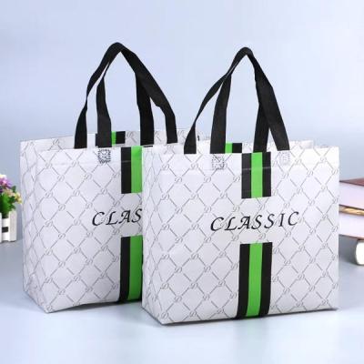 China Eco - Friendly Non Woven Bag Lamination Full Color Film Laminated Non Woven Fabric Shopping Bag for sale