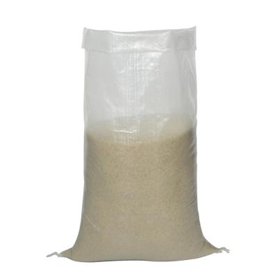 China 50 Kg Recyclable PP Woven Fertilizer Polypropylene Rice Packaging Bag Manufacturers Produce White PP Woven Bags for sale