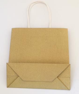 China Eco - Friendly Parchment Popcorn Twisted Handle Shopping Colored Paper Carrier Bag for sale