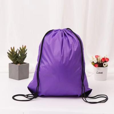 China Wholesale Promotional Polyester Rope Handle Polyester Drawstring Bag 34*42cm Waterproof Stock Available for sale