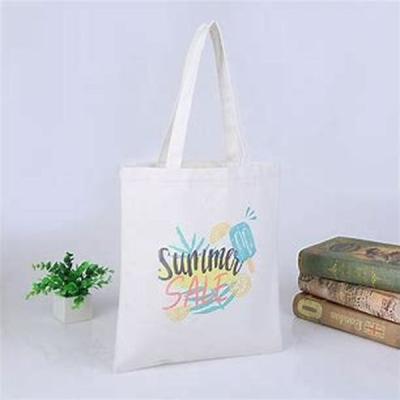 China Reusable White Cotton Canvas Tote Bag Custom Tote Cotton Tote Bag Eco-Friendly Wholesale Eco-Friendly for sale