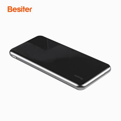 China 2021 classic Trending Product Mini li-ion polymer battery black 5000Mah portable Power bank thin micro input for sale