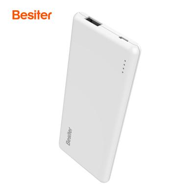 China Super mini flat small portable white 10000mah powerbanks Cute usb small power bank 10000 mah custom logo for mobile phones for sale