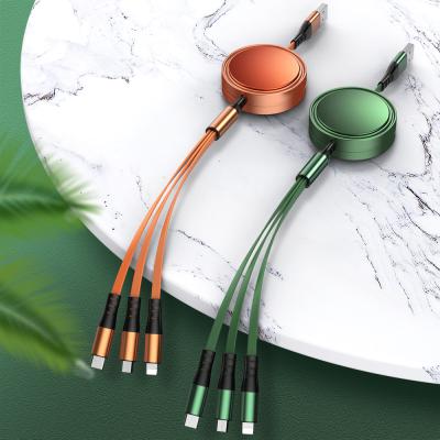 China Micro USB 5a 3a light up 3 in one data charging cord fast mobile charger cable charger type c for iphone 13 for sale