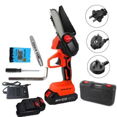 China Brushless Motor 4 In 6inch 8 Inch Hand Power Cordless Li-ion Wood Battery Rechargeable Mini Electric Chainsaw For Trees for sale