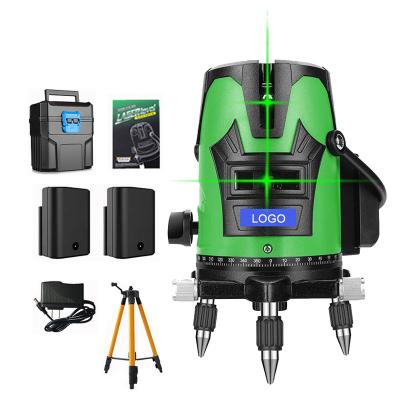 China Wusen 2 Lines Tripod Rotating Laser Level With Receiver Laser Land Leveler 360 Degree Laser Level 30*20*15cm for sale