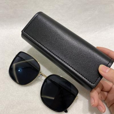 China PU Magnetic Sunglasses Hard Packaging Set Logo Microfiber Sunglasses Cloth Custom Box Leather Sunglasses Case With Logo for sale