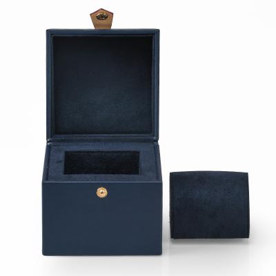 China Wholesale Custom Logo Leather Watch High Quality Empty Single Packaging Rigid Paper Leather Watch Box for sale