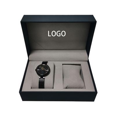 China Large Leather Jewelry Box Jewelry Set Jewelry Watch Box PU Leather Packaging Gift Logo Bangle Bracelet Custom Watch Boxes for sale