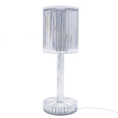 China Creative Transparent Light Acrylic Crystal Luxury Table Lamp Modern Touch Home Decor Desk Lamp Bedside Night Light for sale