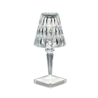 China Amazon Hot Sale Modern Luxury Acrylic Crystal Table Lamp Night Light Rechargeable Bedside Led Touch Control Light for sale