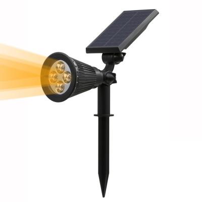 China 4LED Waterproof Solar Projector Street Light Lamp IP65 Landscape Yard Decor Lamp for sale