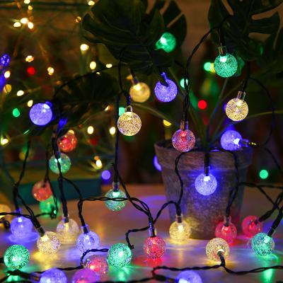 China Eco-Friendly 100 LED Solar Bulb String Lights Garden Lamp Backyard Patio String Lights Clear Bulbs for sale