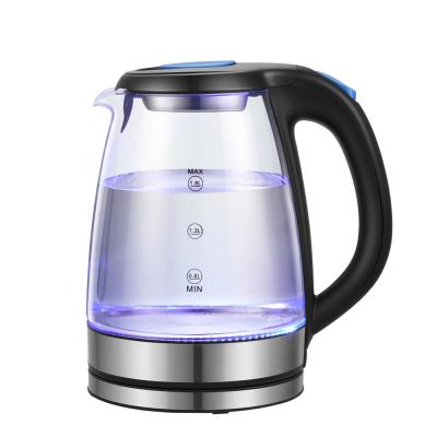 China Hot Selling 360 Degree Rotating Base 1.8L Capacity 1500W Electric Coffee Cordless Water Kettle Glass Pot 360 Degree Rotating Base for sale