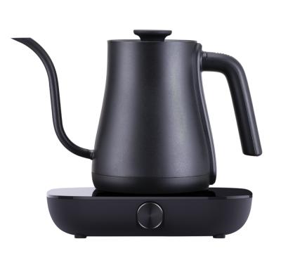 China Electric Home Appliance 360 ​​Degree Rotation Low Capacity 0.6L/1L 1200W Gooseneck Temperature Control Pour Over Kettle for sale