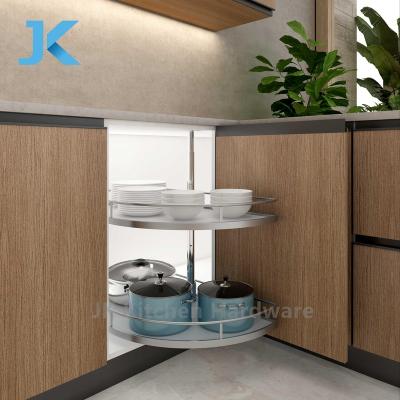 China Modern Hot Selling JK 180 Degree Rotating Basket Kitchen Corner Cabinet Basket for sale