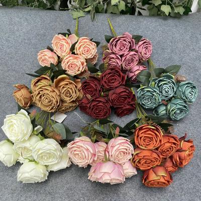 China IFG Decoration New Arrival Artificial Flower Luxury Gold Rose Flower For Wedding Decoration for sale