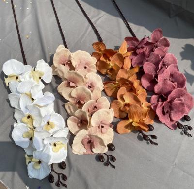 China Phalaenopsis Orchid IFG Fall Flowers Atificial Silk Orchids Natural Looking Silk Orchids With 9 Head For Wedding Decoration for sale