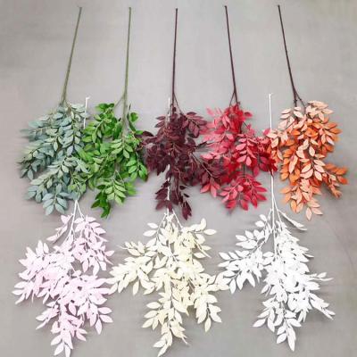 China Wedding And Blow Home Decoration IFG Types Green Leaf Plants Artificial Flowers Bunch for sale