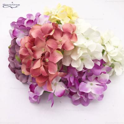 China Hydrangea Heads IFG White Flower Heads Artificial Bulk Flower Heads Hydrangea For Wedding for sale