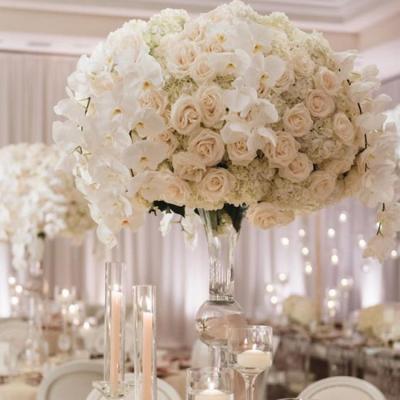 China wedding table flower centerpieces silk artificial flower rose centerpiece for wedding table flowers for sale