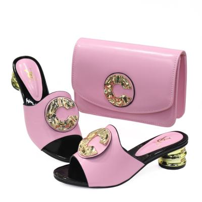 China Modern Set HDB61 Lady Evening Clutch High Heel Set Shoes And Bag Shoe Bag Set Women For Party Shoe And Bag Matching Set for sale