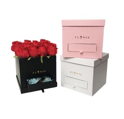 China Handmade Design Jewelry And Lipstick Square Gift Box With Drawer Luxury Packaging For Festival for sale