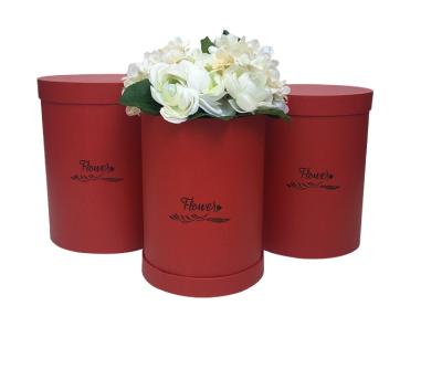 China 2020 Handmade Luxury Custom Printing Flower Gift Cardboard Round Barrel Boxes Packaging Floral Box Sets for sale